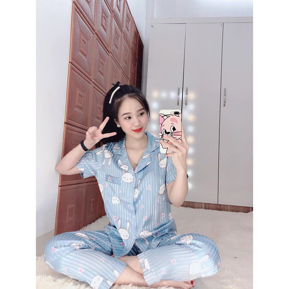 Bộ lụa đẹp🔥FREESHIP🔥 Đồ bộ lụa Gấm hình dâu | BigBuy360 - bigbuy360.vn