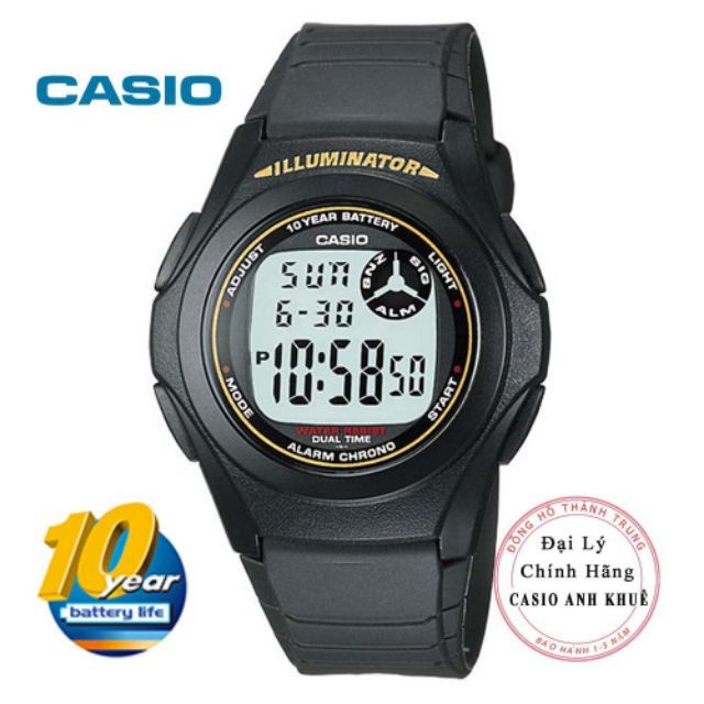 Đồng hồ nam Casio F-200W-9ADF dây nhựa