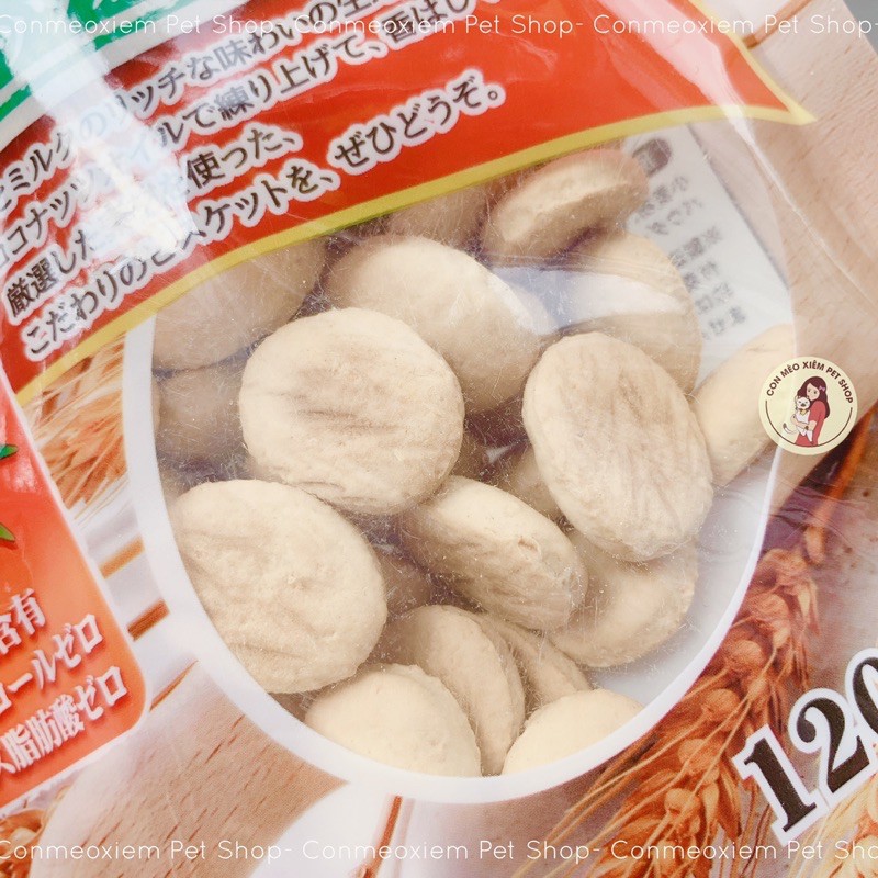 Bánh thưởng cho chó xốp quy dừa 120g Doggyman, snack vặt huấn luyện cún Con Mèo Xiêm