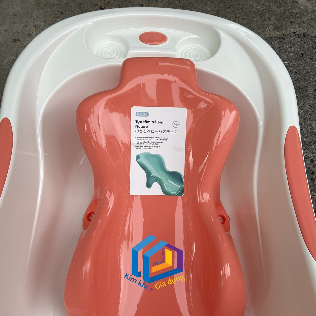 Combo Thau tắm, Chậu tắm + Tựa cho bé Inochi - Notoro tiêu chuẩn Nhật Bản