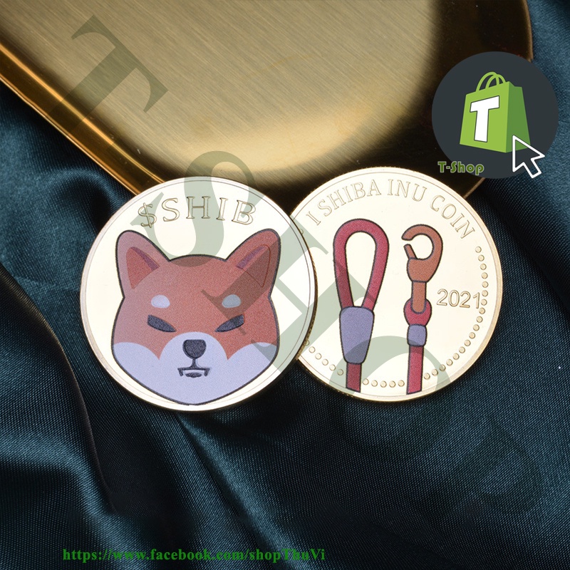 Bộ sưu tập Crypto Đồng SHIBA INU loại dày, có tặng kèm nắp đựng