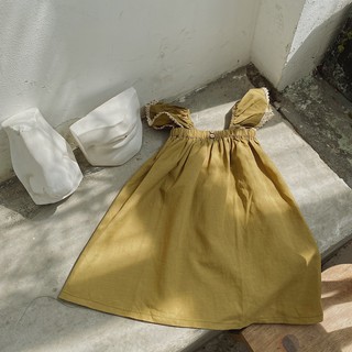 Đầm xanh cốm linen