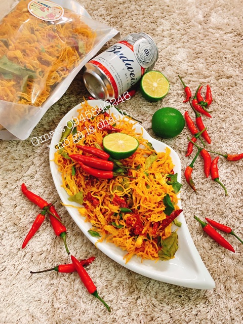 Khô gà lá chanh nhà làm ngon sạch, ko bã , ko bở gói 500gram | BigBuy360 - bigbuy360.vn