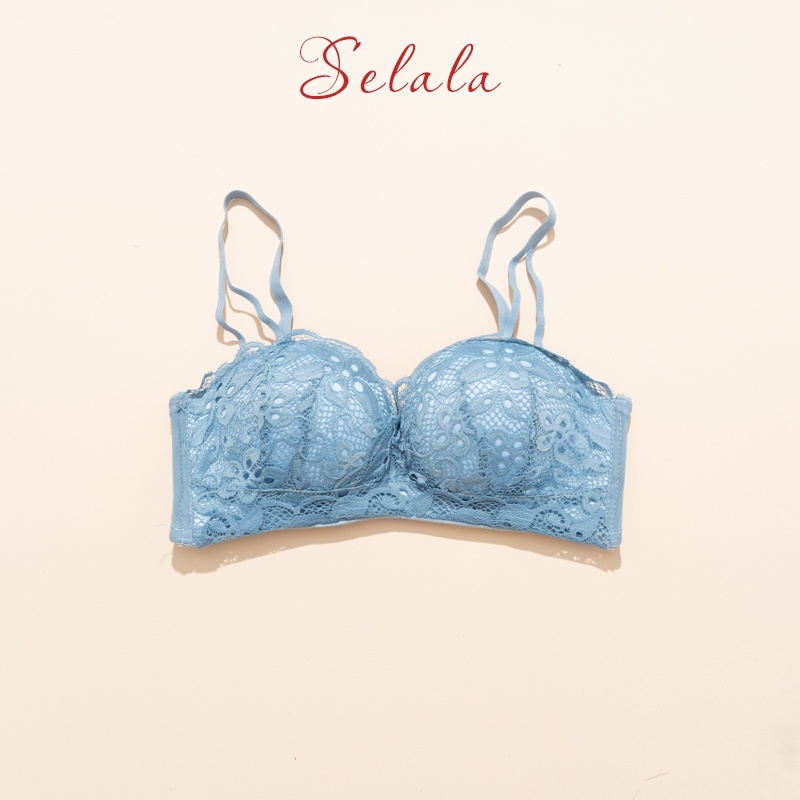 Áo Lót Ren Hoa Selala Nâng Ngực Bàn Tay 2.5cm Thông Thoáng Ko Hằn Mỡ AV19