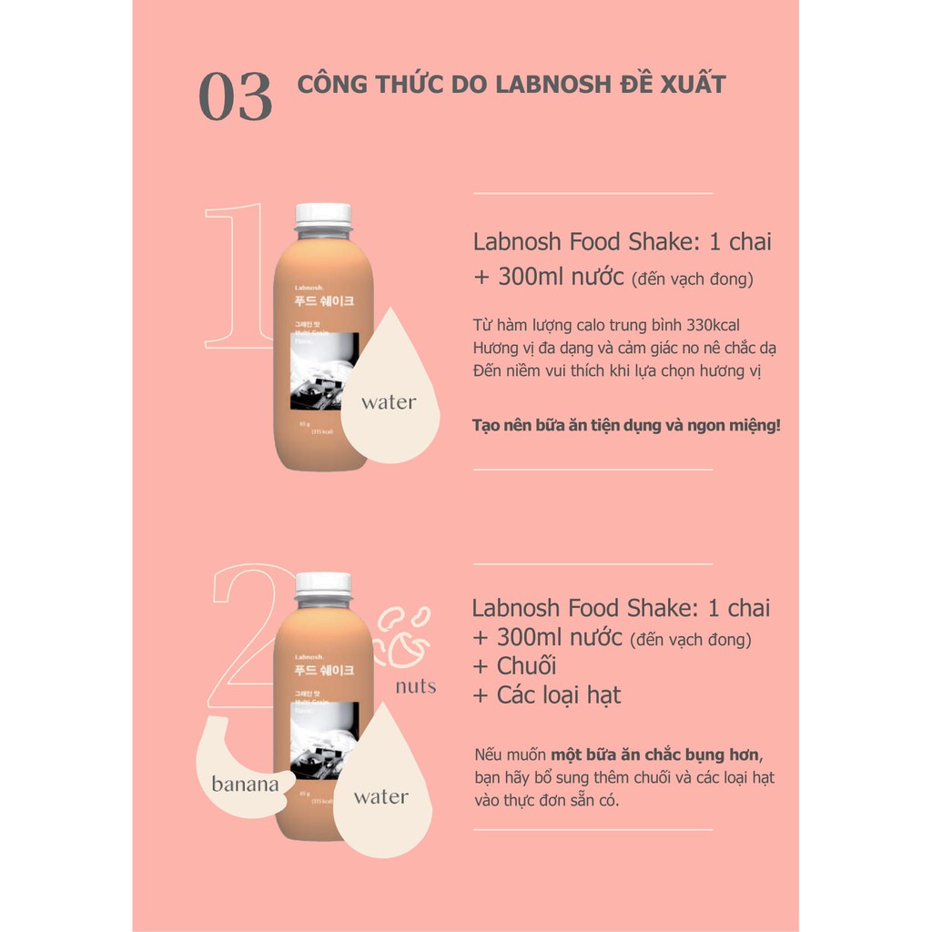 [ĐẶT 2 CHAI FREE CHAI THỨ 2] Bột dinh dưỡng cho người tập GYM Labnosh Foodshake - Bột dinh dưỡng thay thế bữa ăn Labnosh | BigBuy360 - bigbuy360.vn