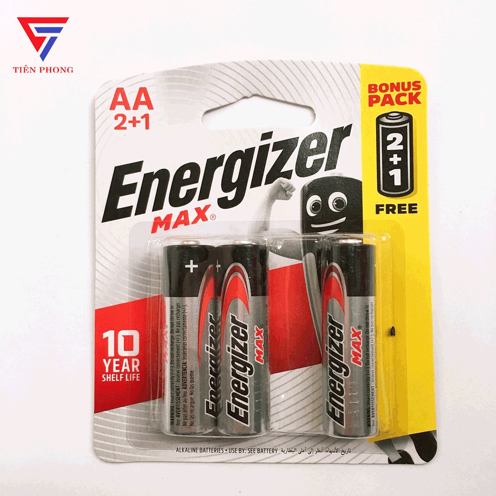 Pin AA tiểu Alkaline 1.5v Energizer chính hãng siêu bền - Sản xuất tại Singapore