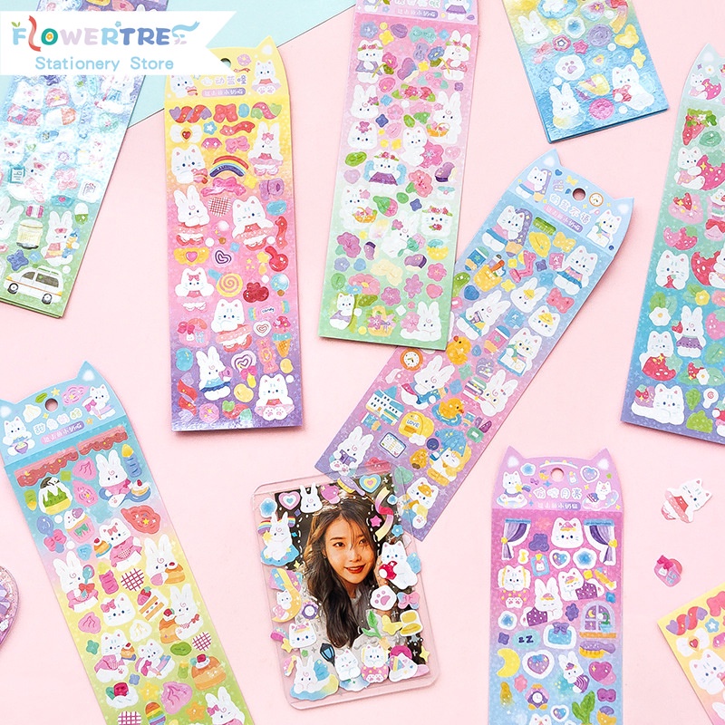 Flowertree 1 Sticker Dán Trang Trí Hình Mèo Dễ Thương