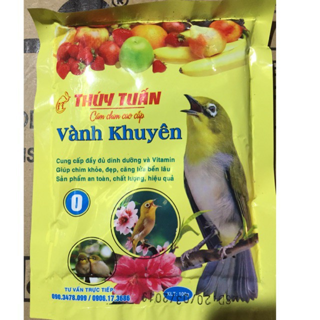 Gò vấp-Cám chim - thức ăn chim VÀNH KHUYÊN THÚY TUẤN (hanpet 223) - cám dành cho chim cảnh