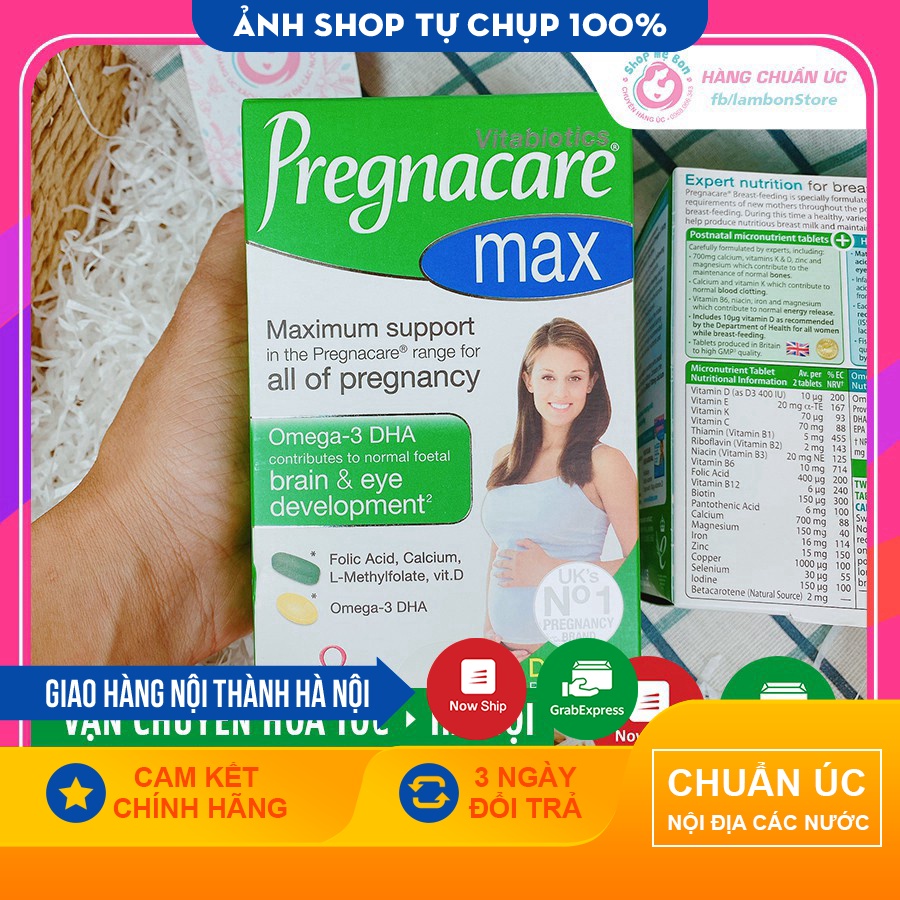 Bầu Anh Pregnacare Max vitamin tổng hợp cho bà bầu - UK
