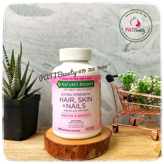 🇺🇸❌Viên uống đẹp Da, Móng, Tóc - Hair, Skin & Nails® Nature’s Bounty 250 viên❌🇺🇸