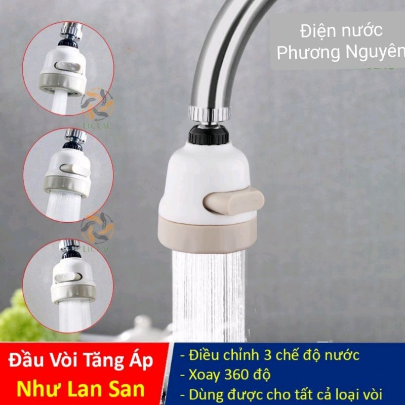 Đầu vòi rửa chén bát tăng áp, điều hướng xoay 360 độ, 3 chế độ, tiết kiệm nước, phù hợp với nhiều loại vòi