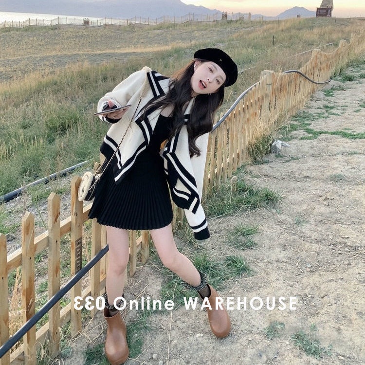 Áo khoác len UIOWOO phong cách Hàn Quốc thời trang cho nữ