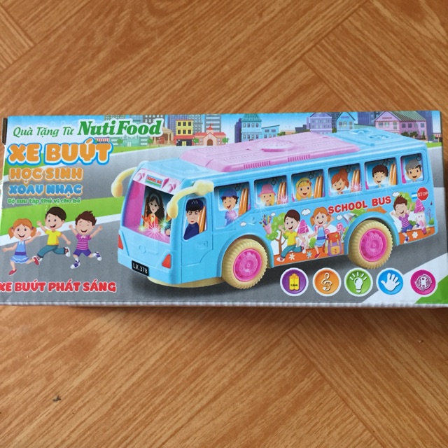 Xe buýt học sinh xoay nhạc phát sáng phát nhạc chạy pin