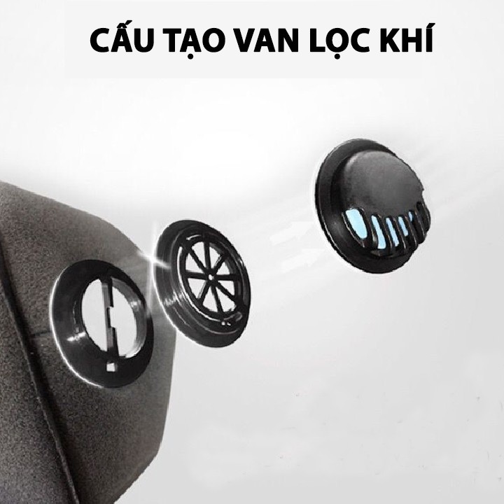 Khẩu trang 3D kèm van lọc khí