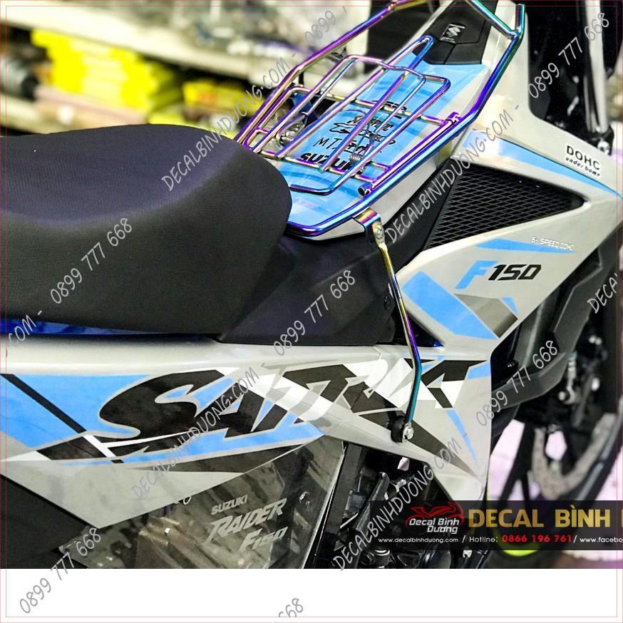 Decal Xe Máy - Tem Trùm Satria, Raider Xám Xanh Đẹp Nhất Soeei Đẹp