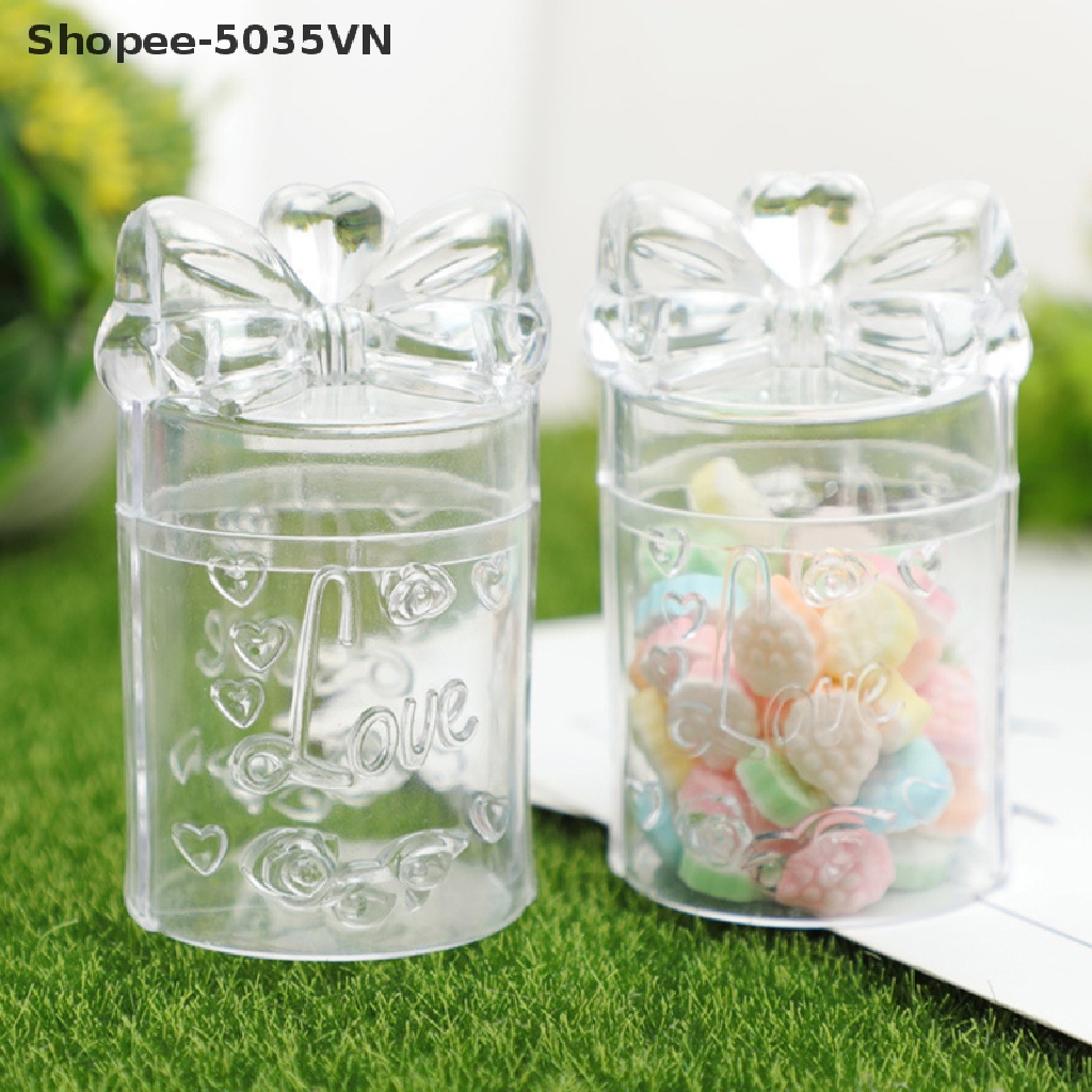 Hộp Nhựa Vuông Trong Suốt Đựng Kẹo Trang Sức