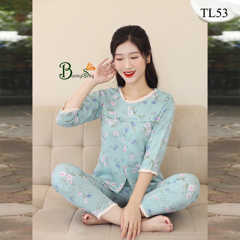 [Bunnysky] Đồ bộ mặc nhà đẹp, quần áo sau sinh thu đông