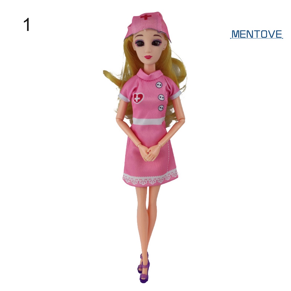 1 Bộ Búp Bê Bác Sĩ / Y Tá Thay Thế Vải Mềm Nhiều Màu Cho Bé