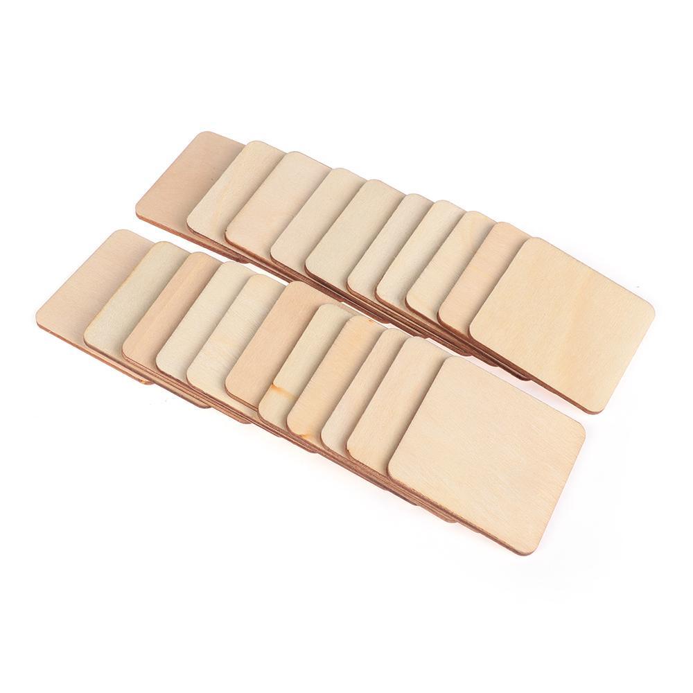 BORAG 10 / 50 / 100 Miếng Gỗ Vuông Tự Vẽ Trang Trí Sổ Tay