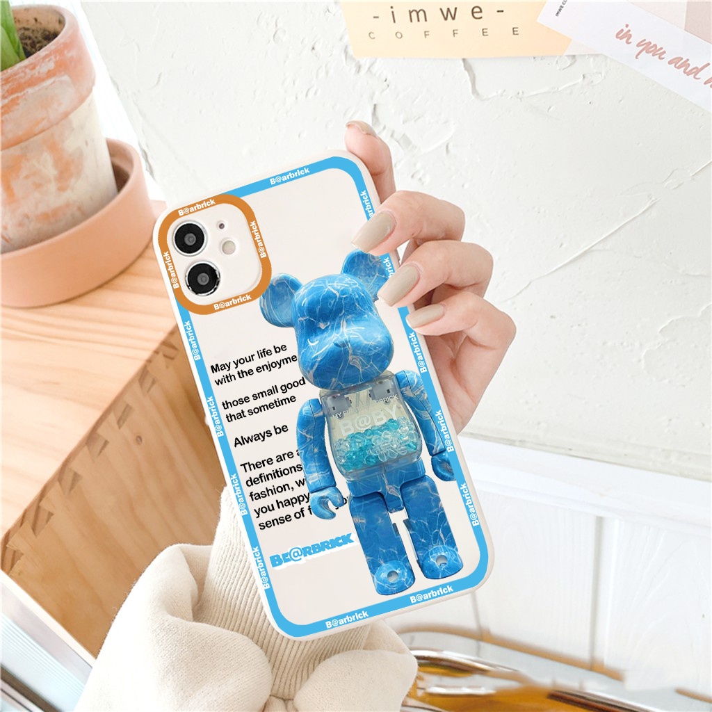 Ốp lưng iphone Be@r. Brick cạnh vuông cho iphone 11 7plus 8plus x xsmax 11pro max 12pro 12promax 13promax e103