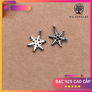 Charm bạc hình bông tuyết treo