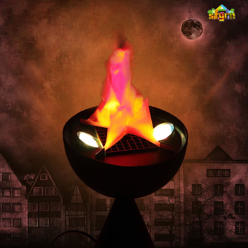 ELECTRONIC Đèn Led Giả Ngọn Lửa 3d Trang Trí Halloween