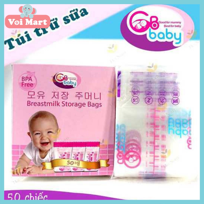  ⭐DEAL SOCK⭐ TÚI TRỮ SỮA GB BABY HÀN QUỐC 250ML HỘP 50 TÚI