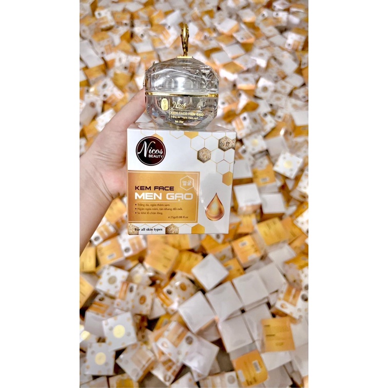Combo Kem face men gao + Tinh chất mật ong NICOS BEAUTY Chính hãng
