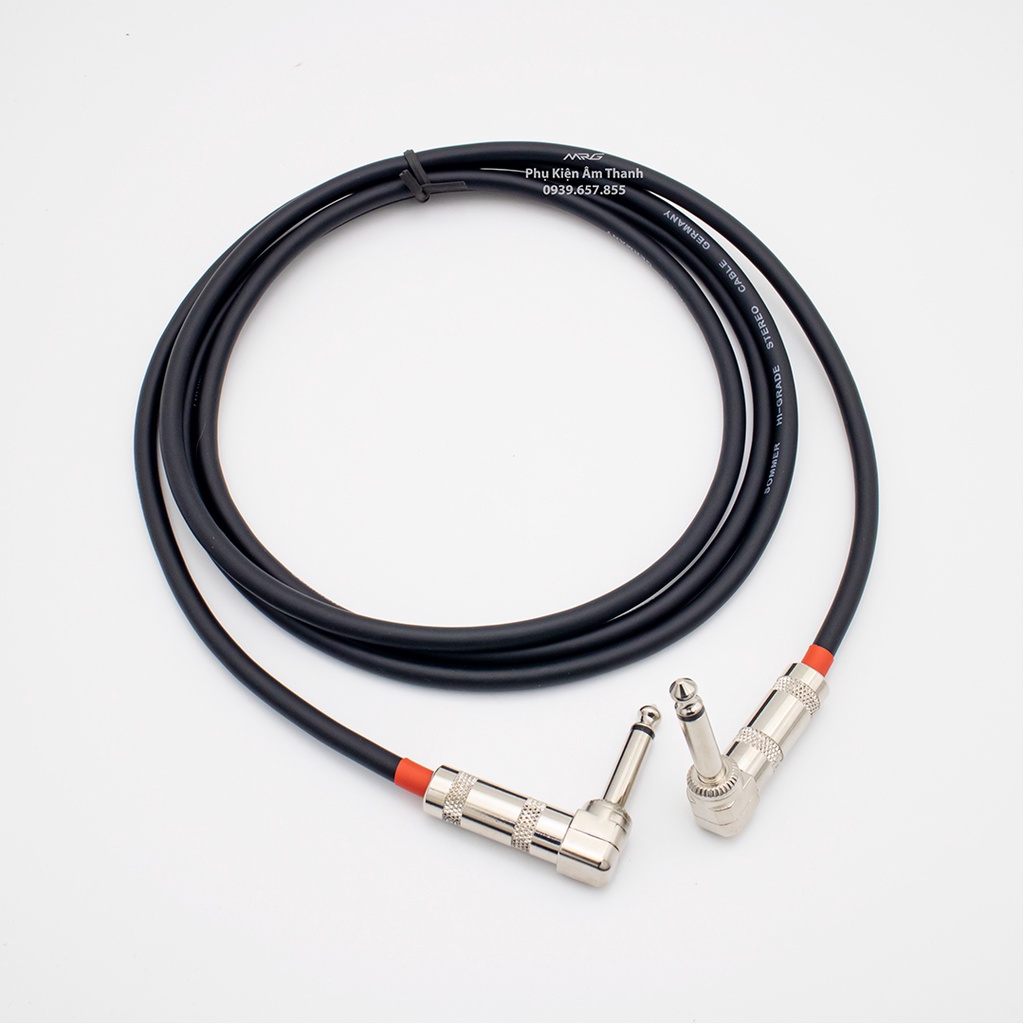 Dây Jack 6Ly 2 Đầu Cong, dài 0.5met, 1met, 3met, 5met, 8met, 10met. TS 1/4inch 6.35mm MrG.