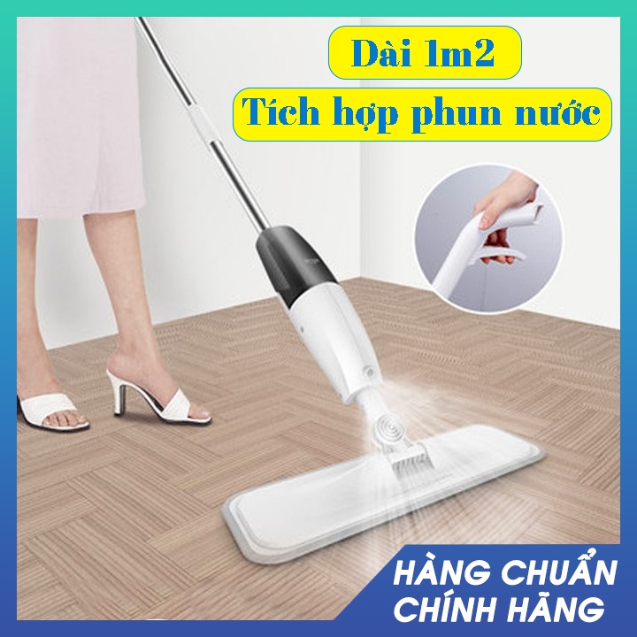 [Dài 1m2] Cây lau nhà phun nước Xiaomi Deerma khay chứa nước tự động linh hoạt (Xịt nước &amp; Lau nhà)