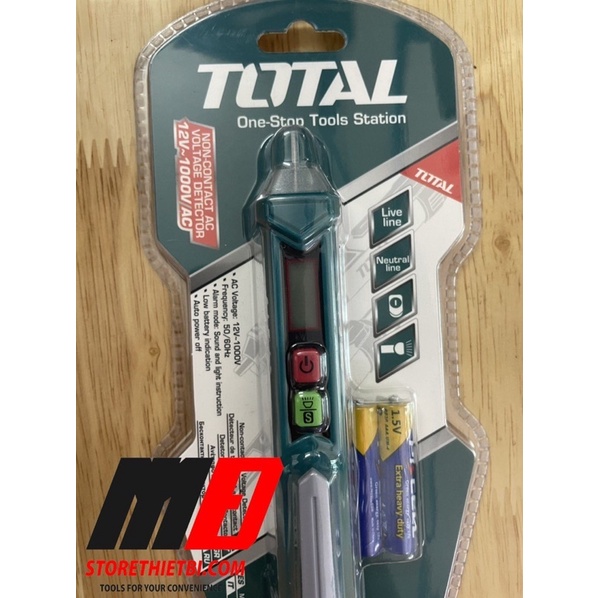 Bút Thử Điện Xoay Chiều , Bút Dò Điện Áp AC TOTAL THT2910003 / 12V ~ 1000V  , 48 ~ 1000V