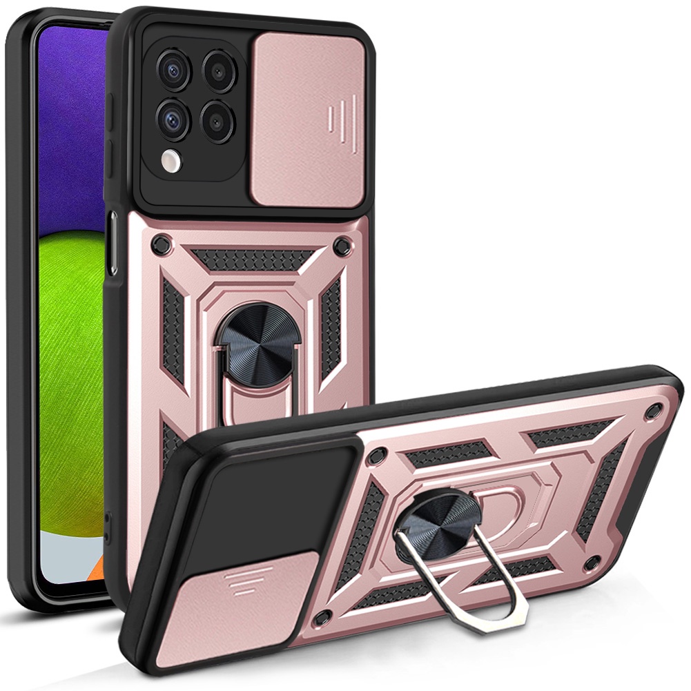 Ốp Điện Thoại Cứng In Hình Máy Ảnh Có Vòng Đỡ Cho Samsung Galaxy M53 M33 M23 M52 M62 M51