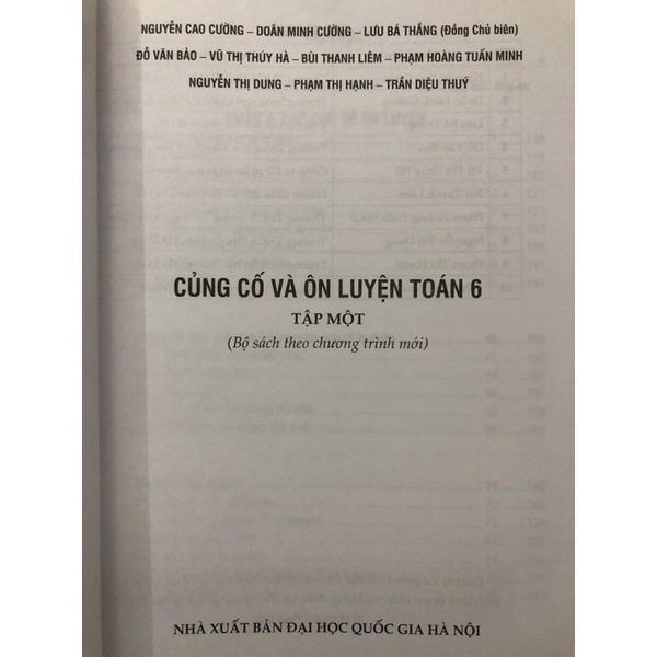 Sách - Củng cố và Ôn luyện Toán 6 Tập 1