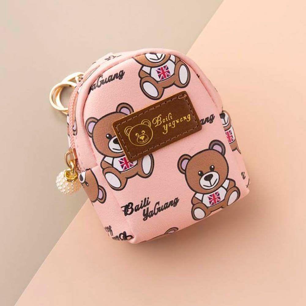 SOMEDAYZL Túi Da Đựng Tiền Xu Có Khóa Kéo Hình Oval Xinh Xắn