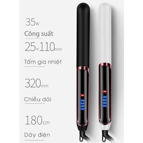 Máy ép duỗi tóc uốn làm kéo xoăn tự động đa năng 3 in 1 bảo hành 24 tháng
