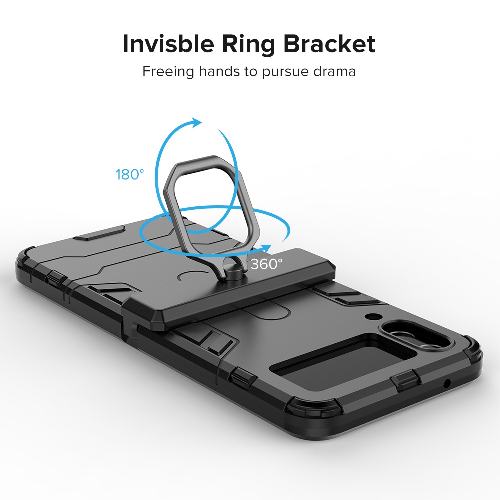 Heavy Duty Shockproof Bumper Protect Case For Samsung Galaxy Z Flip 4 5G flip4 Holder Ring Armor Cover