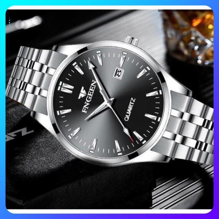 [Hàng xịn] ĐỒNG HỒ FNGEEN CHÍNH HÃNG NAM DÂY THÉP CAO CẤP CHẠY LỊCH NGÀY (TẶNG KÈM HỘP VÀ PIN DỰ PHÒNG) | BigBuy360 - bigbuy360.vn