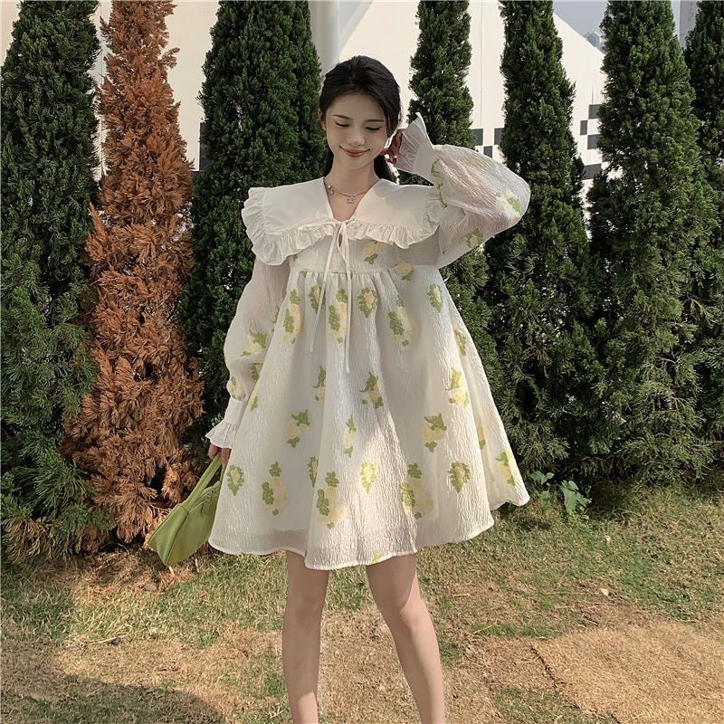 Đầm babydoll búp bê phong cách công chúa thời trang xuân hè Hàn Quốc