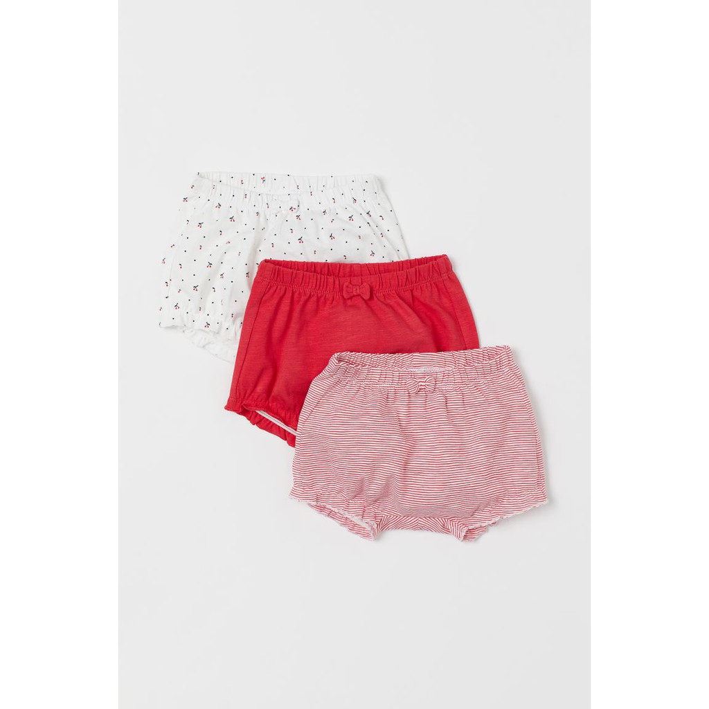 Set 3 quần shorts đỏ sơ sinh HM UK