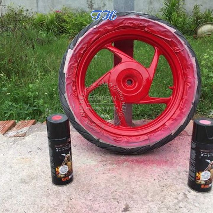 Sơn Xịt Samurai Màu Đỏ COCKTAIL UCY717 + TCY717 U/C Hệ Thống 2 Lớp Màu Yamaha