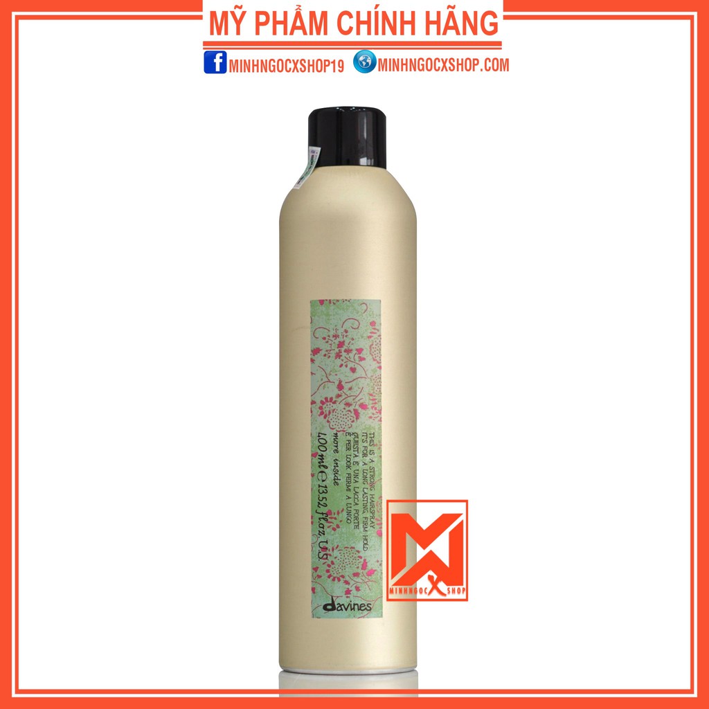 gôm xịt cứng DAVINES STRONG HAIR SPRAY 400ML chính hãng