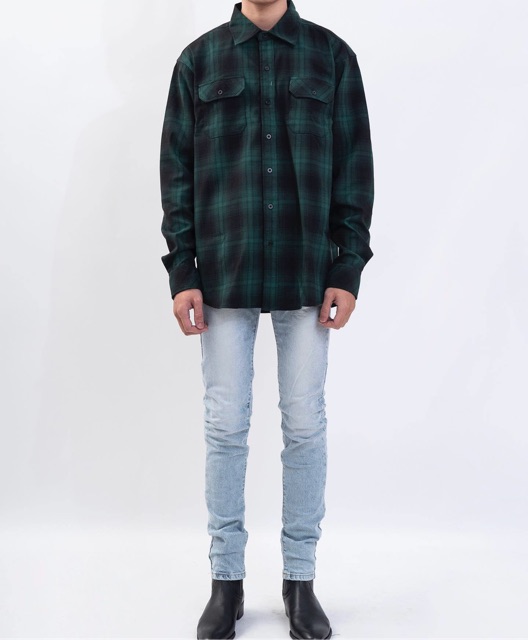 Flannel Shirt Xanh