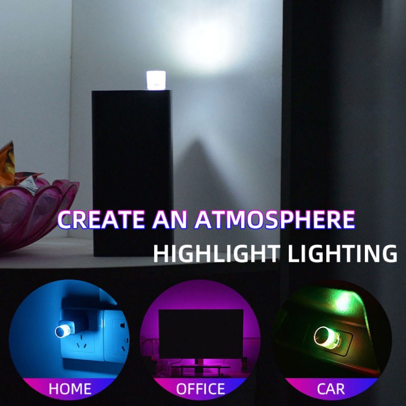Đèn LED USB Mini Trang Trí Nội Thất Xe Hơi Độc Đáo