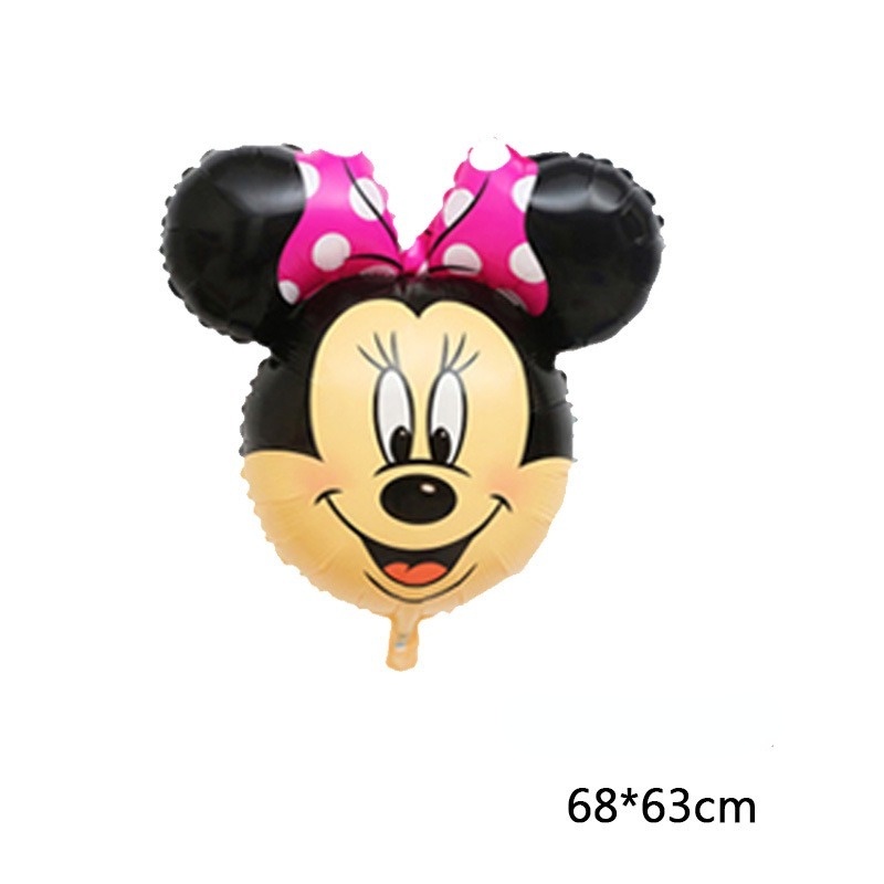 Bong Bóng Phim Nhôm Hình Chuột Mickey Minnie Disney Trang Trí Tiệc Sinh Nhật Đầu Tiên