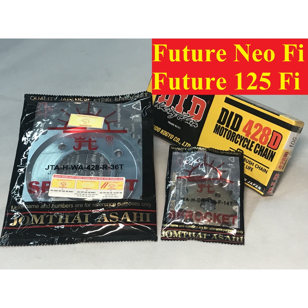 Nhông Sên Dĩa DID Mặt Trời Future Neo Fi, Future Fi 125 Chính Hãng