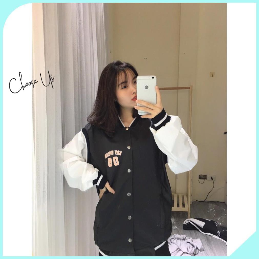 [Hàng Thu Đông] ÁO KHOÁC BOMBER PHỐI TAY TRẮNG 09 TRẺ TRUNG HÀN QUỐC | BigBuy360 - bigbuy360.vn