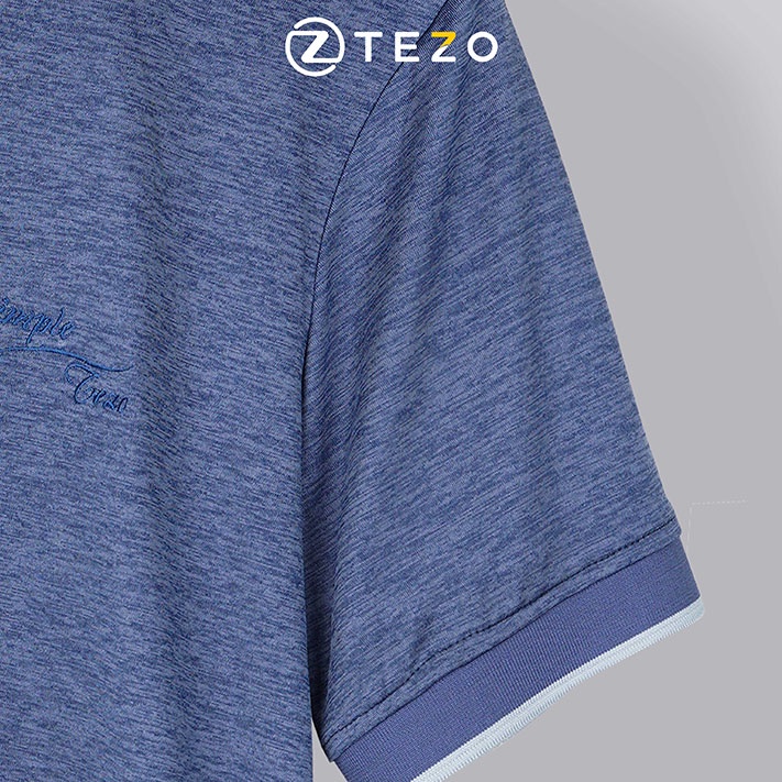 Áo polo nam màu MELANGE TEZO lịch lãm sang trọng 2203APCT20