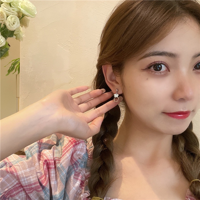 Khuyên Tai/Bông Tai Hình Hoa Rỗng 2Cm Di Động Làm Quà Tặng Sinh Nhật Cho Bé Gái