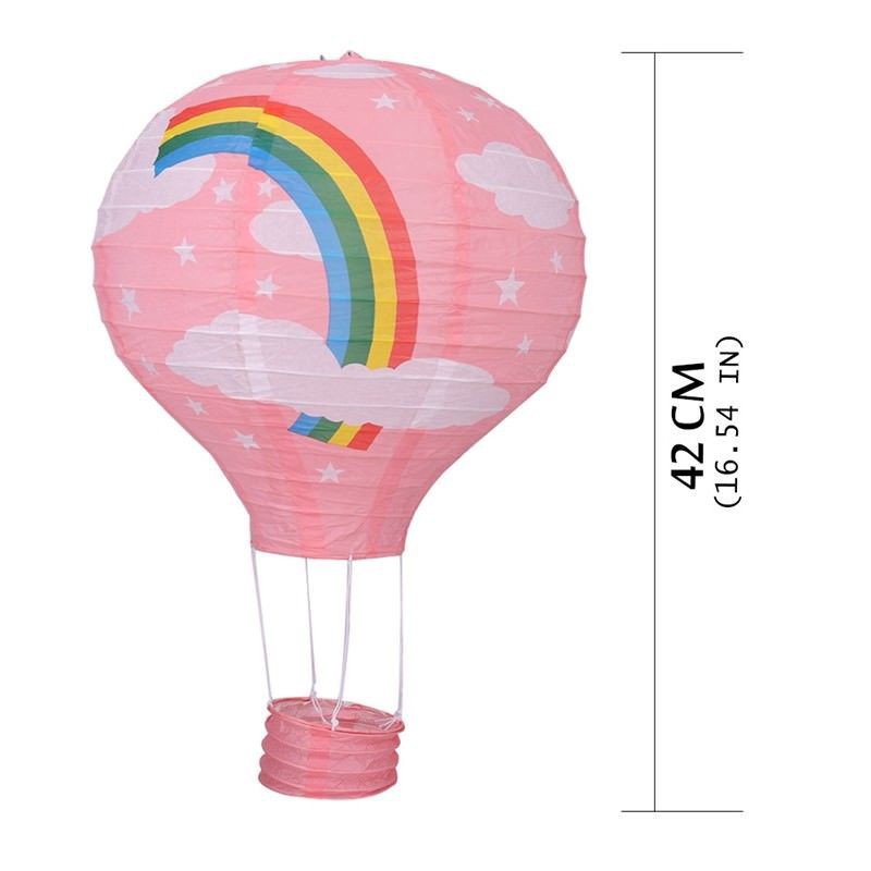 [ HCM ] Đèn lồng giấy hình khinh khí cầu dùng trong trang trí tiệc - loại đường kính 40cm