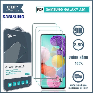 sỉ_Bộ 2 Kính cường lực Samsung A51 trong suốt không full chính hãng GOR vát 2,5D (2 miếng Full box)